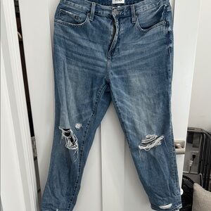 Pistola Distressed Blue Boyfriend Jeans